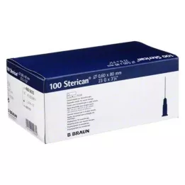 STERICAN Aiguilles 23 Gx3 1/5 0,6x80 mm, 100 pces