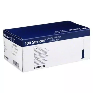 Canules Sterican 23Gx3 1 / 5 0,6x80 mm, 100 pièces