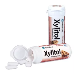 MIRADENT Gomme à mâcher Xylitol à la cannelle, 30 pces
