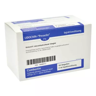 Lidocaïne Presselin 1% solution injectable, 100X2 ml