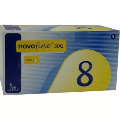 NOVOFINE 8 canules 0,30x8 mm, 100 pces