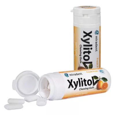 MIRADENT Xylitol Chewing Gum Fruit, 30 pces
