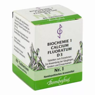 BIOCHEMIE 1 Comprimés de Calcium Fluoratum D 3, 80 comprimés BIOCHEMIE 1 Comprimés de Calcium Fluoratum D 3, 80 comprimés