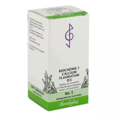 BIOCHEMIE 1 Comprimés de Calcium Fluoratum D 3, 200 comprimés BIOCHEMIE 1 Comprimés de Calcium Fluoratum D 3, 200 comprimés