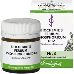 BIOCHEMIE 3 Comprimés de Ferrum phosphoricum D 12, 80 unités