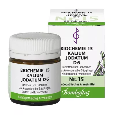 Biochimie 15 potassium jodatum D 6 comprimés, 80 pc
