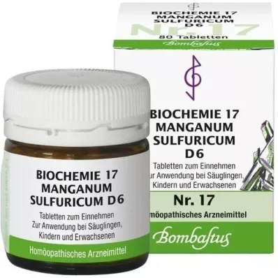 [17 manganum sulfuricum D 6 comprimés, 80 pc