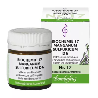 Biochimie 17 Manganum sulfuricum D 6 comprimés, 80 pc