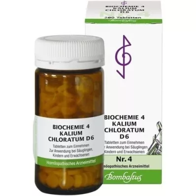 BIOCHEMIE 4 Kalium chloratum D 6 comprimés, 200 pc