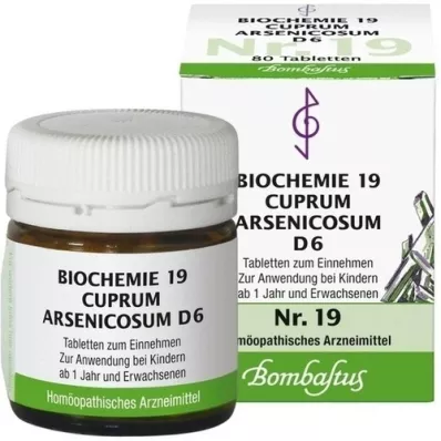 BIOCHEMIE 19 Cuprum arsenicosum D 6 comprimés, 80 pc