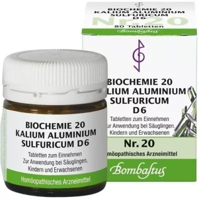 [20 kalium aluminium sulfuricum D 6 en comprimés, 80 pièces