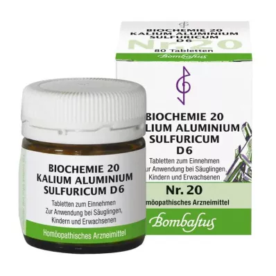Biochimie 20 comprimés de potassium aluminium sulfuricum D 6, 80 pc