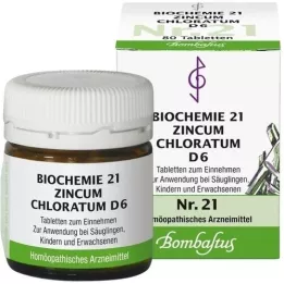 BIOCHEMIE 21 Zincum chloratum D 6 comprimés, 80 pc