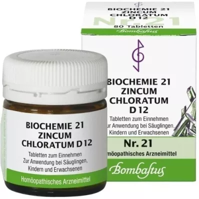 BIOCHEMIE 21 Zincum chloratum D 12 comprimés, 80 pc
