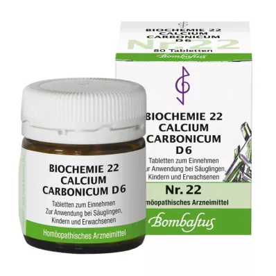 Biochimie 22 Calcium carbonicum D 6 comprimés, 80 pc