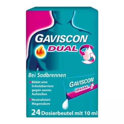 GAVISCON Dual 500mg/213mg/325mg Suspens.en sachet, 24X10 ml GAVISCON Dual 500mg/213mg/325mg Suspens.en sachet, 24X10 ml