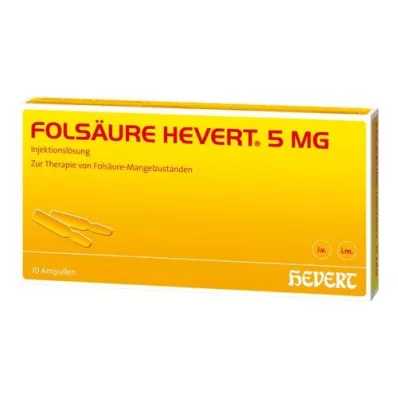 FOLSÄURE HEVERT Ampoules de 5 mg, 10 pièces