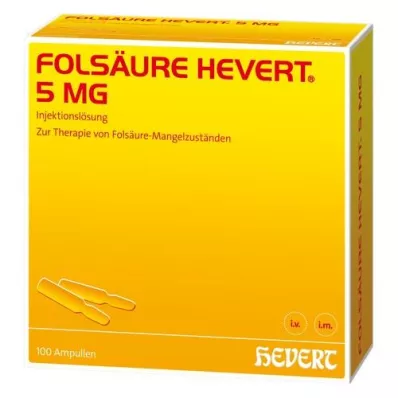 FOLSÄURE HEVERT Ampoules de 5 mg, 100 pièces