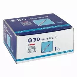 BD MICRO-FINE+ Insulinspr.1 ml U40 12,7 mm, 100X1 ml