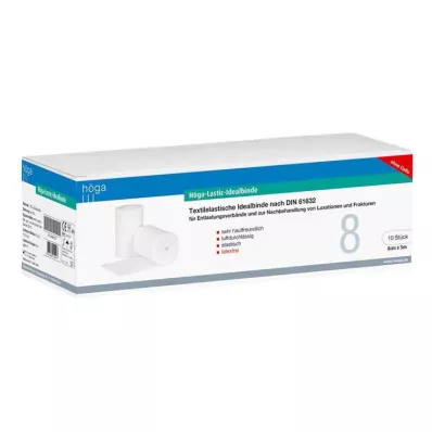 HÖGA-LASTIC Idealbinde 8 cmx5 m sans cellophane, 10 pces