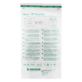 VASCO OP Gants Sensitive stériles non poudrés taille 6,5, 2 pces
