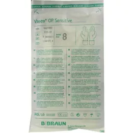 VASCO OP Gants Sensitive stériles non poudrés taille 8,0, 2 pces