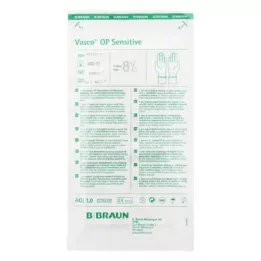 VASCO OP Gants Sensitive stériles non poudrés taille 8,5, 2 pces