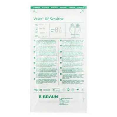 VASCO OP Gants Sensitive stériles non poudrés taille 8,5, 2 pces VASCO OP Gants Sensitive stériles non poudrés taille 8,5, 2 pces