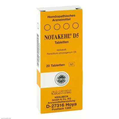 NOTAKEHL D 5 comprimés, 20 pc NOTAKEHL D 5 comprimés, 20 pc