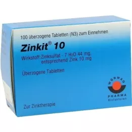 ZINKIT 10 comprimés enrobés, 100 pc