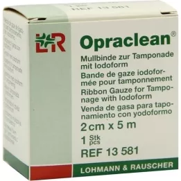 OPRACLEAN Bande de gaze pour tampon avec iodoforme 2 cmx5 m, 1 pc