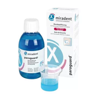 MIRADENT Solution de rinçage buccal paroguard CHX 0,20%, 200 ml