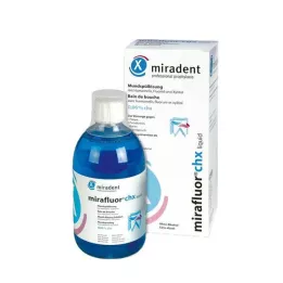 MIRADENT Solution de rinçage buccal mirafluor CHX 0,06%, 500 ml