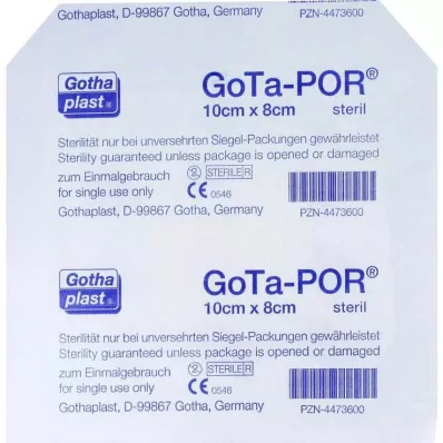 GOTA-POR Pansement adhésif stérile 80x100 mm, 1 pc