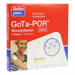 GOTA-POR Pansement adhésif stérile 80x100 mm, 5 pces