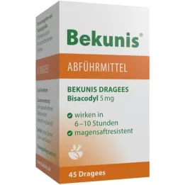 BEKUNIS Dragées Bisacodyl 5 mg comprimés gastro-résistants, 45 comprimés