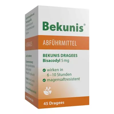 BEKUNIS Dragées Bisacodyl 5 mg comprimés gastro-résistants, 45 comprimés