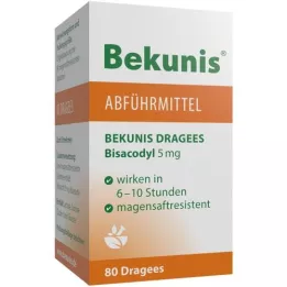BEKUNIS Dragées Bisacodyl 5 mg comprimés gastro-résistants, 80 comprimés