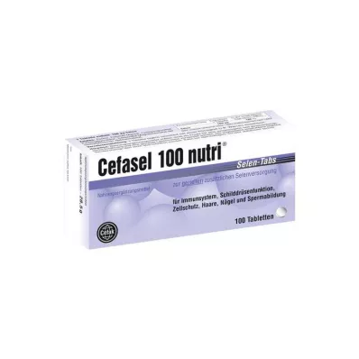 Cefasel 100 comprimés de comprimés de sélénium Nutri, 100 pc
