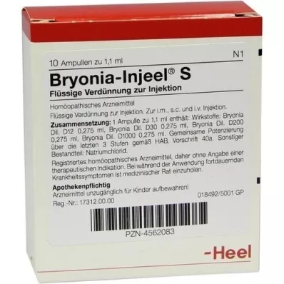 BRYONIA INJEEL Ampoules S, 10 pces