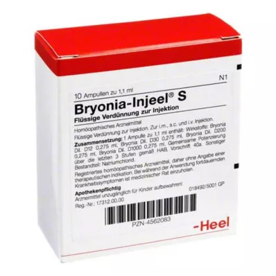 BRYONIA INJEEL Ampoules S, 10 pces