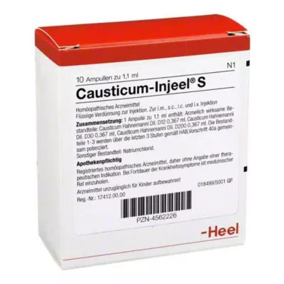 CAUSTICUM INJEEL Ampoules S, 10 pces