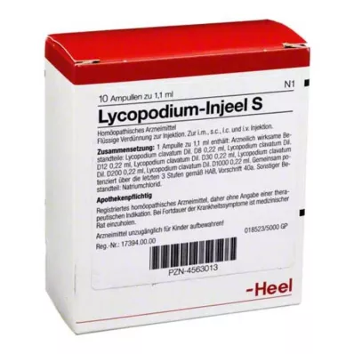 LYCOPODIUM INJEEL Ampoules S, 10 pces LYCOPODIUM INJEEL Ampoules S, 10 pces