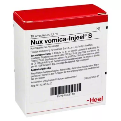 NUX VOMICA INJEEL Ampoules S, 10 pces NUX VOMICA INJEEL Ampoules S, 10 pces