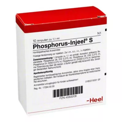 PHOSPHORUS INJEEL Ampoules S, 10 pces PHOSPHORUS INJEEL Ampoules S, 10 pces