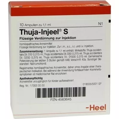 THUJA INJEEL Ampoules S, 10 pces