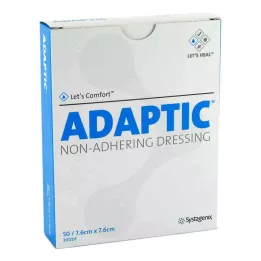ADAPTIC Pansement humide 7,6x7,6 cm 2012DE, 50 pces