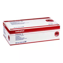 LEUKOPLAST 2,5 cmx5 m, 12 pces