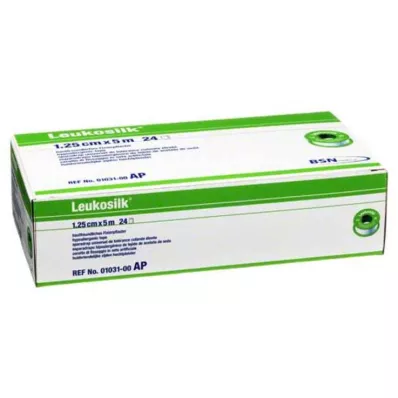 LEUKOSILK 1,25 cmx5 m, 24 pces