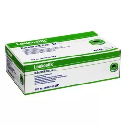 LEUKOSILK 2,5 cmx9,2 m, 12 pces
